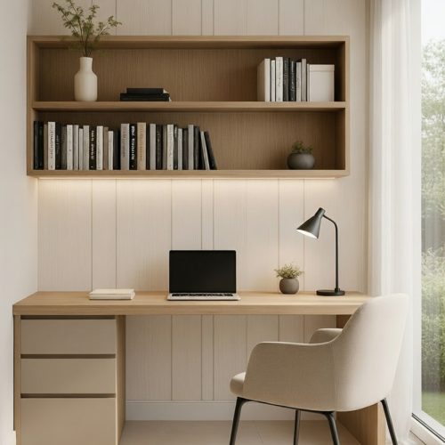 BM027 ÇALIŞMA MASASI+ASMA KİTAPLIK