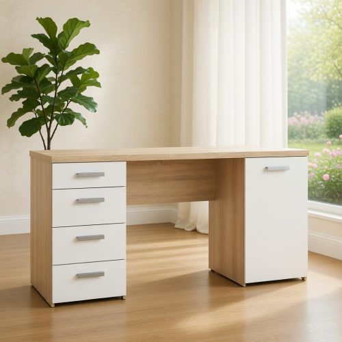 BM03  ÇEKMECELİ AHŞAP DESENLİ ÇALIŞMA MASASI