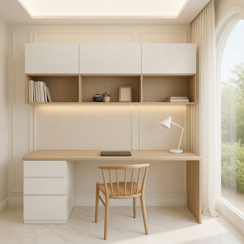 BM034 ÇALIŞMA MASASI ASMA KİTAPLIK