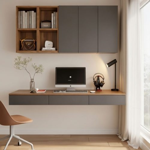 BM04 ASMA ÇALIŞMA MASASI +KİTAPLIK