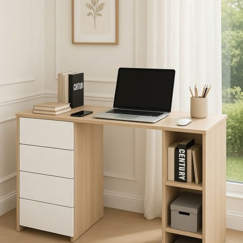 BM082 4ÇEKMECELİ AHŞA DESENLİ ÇALIŞMA MASASI