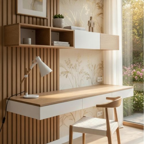 BM088 UÇAN MASA+ASMA KİTAPLIK