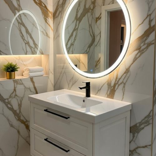 BY088 MEBRAN BANYO DOLABI+AYNA+IŞIKLI