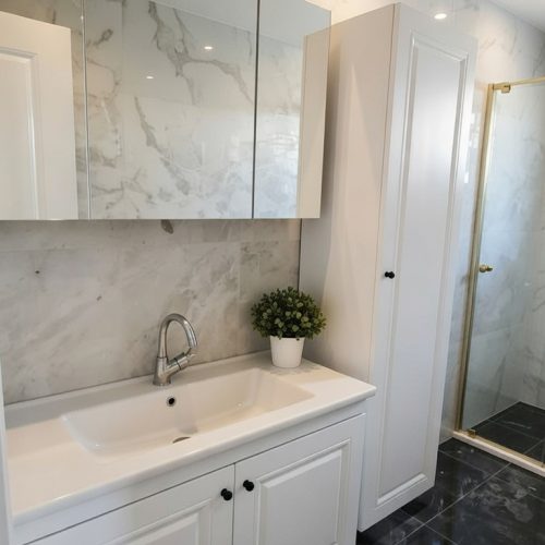 BY09 3lü set mebran banyo dolabı