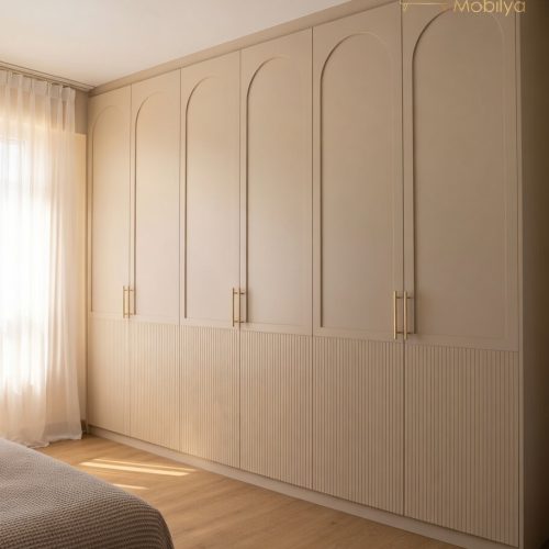 GDP0106  6KAPAKLI YUVARLAK TARAMALI MEBRAN KAPAK GARDROP+YÜKLÜK