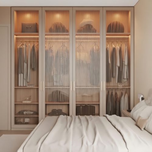 GDP0108 4 KAPAKLI LAKE GARDROP NEVRİMLİ CAMLI