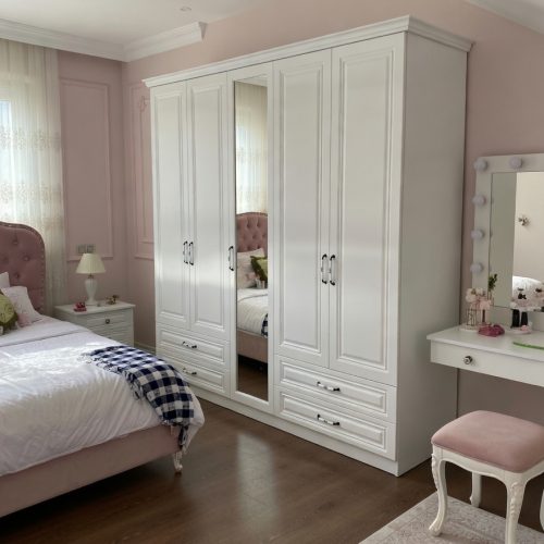 GDP113 5 KAPAKLI 4 ÇEKMECELİ MEBRAN GARDROP