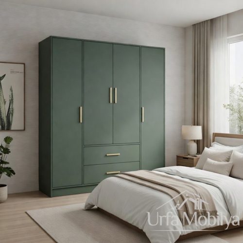 GDP0114 4 KAPAKLI 2 ÇEKMECELİ  LAKE GARDROP