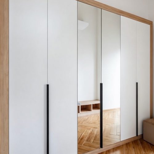 GDP0120 6 KAPAKLI KALIN KENAR AYNALI GARDROP