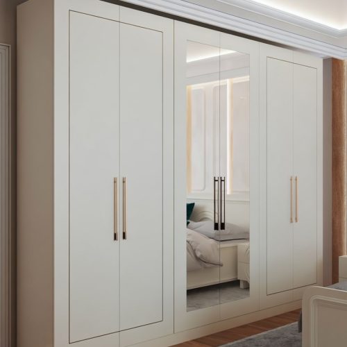 GDP0124 6 KAPAKLI GARDROP DÜZ MDF KAPAKLI