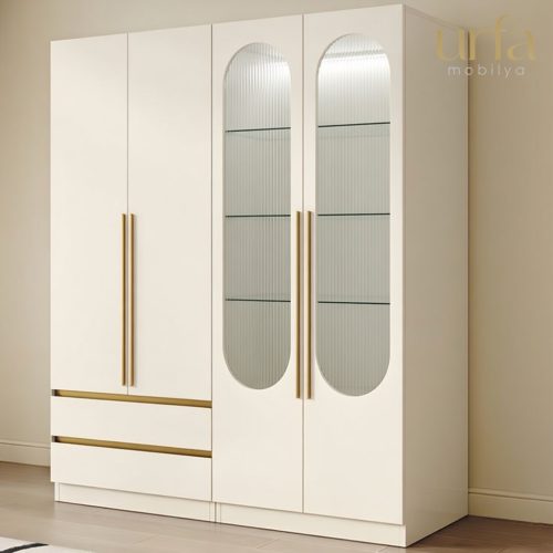 GDP0126 4KAPAKLI 2 ÇEKMECELİ LAKE GARDROP