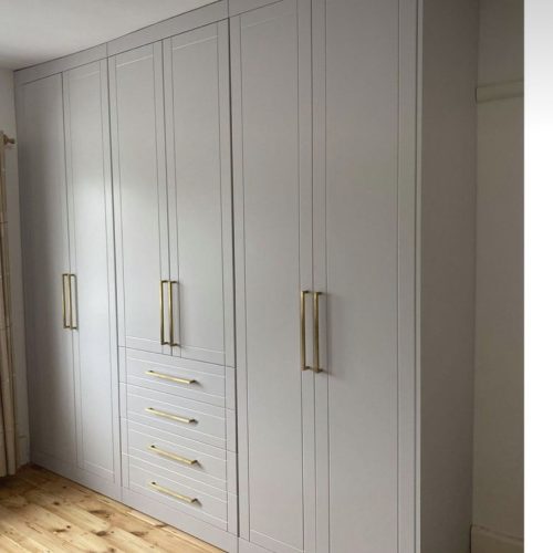 GDP024 6 KAPAKLI 4 ÇEKMECELİ GARDROP+ YÜKLÜK MEBRAN KAPAK