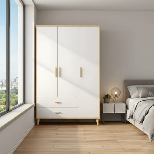 GDP037 3 KAPAKLI 2 ÇEKMECEKİ KREM DOLAP