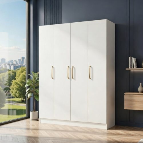 GDP049 4 KAPAKLI DÜZ MDF GARDROP