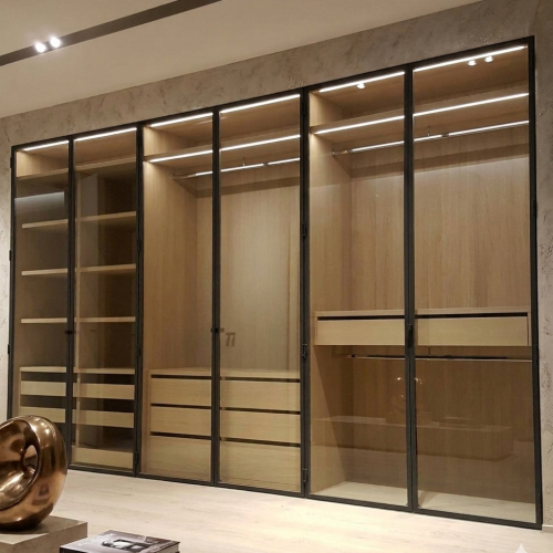 GDP057 6 KAPAKLI CAMLI+IŞIKLI GARDROP