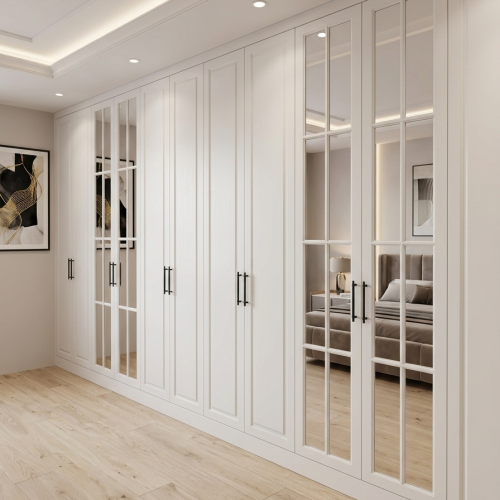 GDP062  BEYAZ MEBRAN KAPAKLI GARDROP+YÜKLÜK