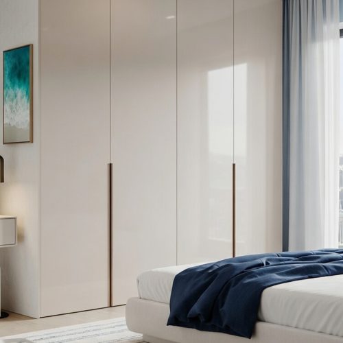 GDP073 4 KAPAKLI YÜKLÜK+GARDROP AKRİLİK KAPAKLI