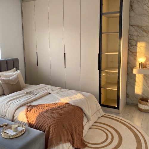 GDP085 6KAPAKLI CAMLI IŞIKLI GARDROP