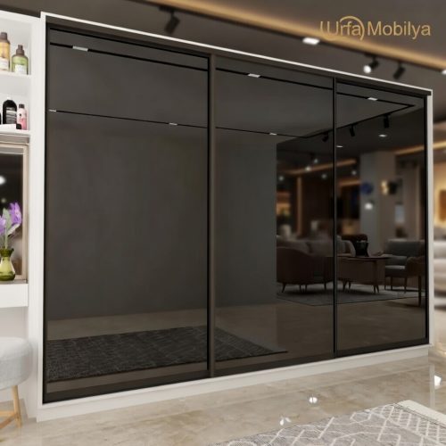 GDP097 SİYAH CAMLI RAYLI KAPAK